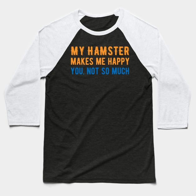 Hamster Funny Baseball T-Shirt by TheVintageChaosCo.